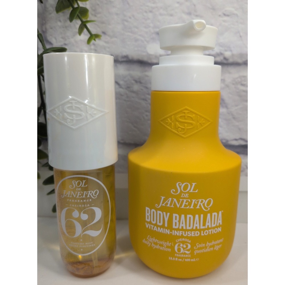 NEW☀️Sol de Janeiro Cheirosa 62 Body Badalada Lotion 13.5 oz + Perfume Mist 3oz